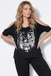T-Shirt, A-Linie, Tiger-Motiv, Fledermausärmel mit Schlitz