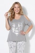T-Shirt, A-Linie, Tiger-Motiv, Fledermausärmel mit Schlitz