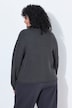 Strickjacke, offenkantig, Rundhals, Ballon-Langarm