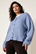 Strickjacke, Rundhals, Ballon-Langarm