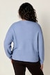 Strickjacke, Rundhals, Ballon-Langarm