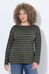 Shirt, Ringel, Oversized, U-Boot-Ausschnitt, Langarm