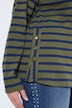 Shirt, Ringel, Oversized, U-Boot-Ausschnitt, Langarm