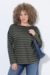 Shirt, Ringel, Oversized, U-Boot-Ausschnitt, Langarm