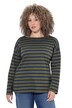 Shirt, Ringel, Oversized, U-Boot-Ausschnitt, Langarm