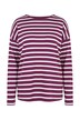 Shirt, Ringel, Oversized, U-Boot-Ausschnitt, Langarm