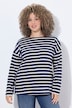 Shirt, Ringel, Oversized, U-Boot-Ausschnitt, Langarm