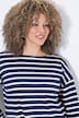 Shirt, Ringel, Oversized, U-Boot-Ausschnitt, Langarm