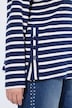 Shirt, Ringel, Oversized, U-Boot-Ausschnitt, Langarm