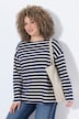 Shirt, Ringel, Oversized, U-Boot-Ausschnitt, Langarm