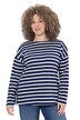 Shirt, Ringel, Oversized, U-Boot-Ausschnitt, Langarm
