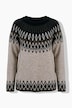 Pullover, Norwegermuster, Rundhals, Langarm