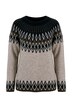 Pullover, Norwegermuster, Rundhals, Langarm