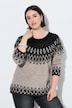Pullover, Norwegermuster, Rundhals, Langarm