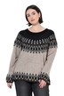 Pullover, Norwegermuster, Rundhals, Langarm