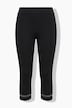 Capri-Leggings, schmale Passform, Ziernieten am Saum