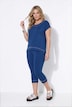 Capri-Leggings, schmale Passform, Ziernieten am Saum