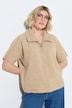 Strickjacke, Troyerkragen, Reißverschluss, Halbarm