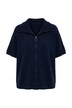 Strickjacke, Troyerkragen, Reißverschluss, Halbarm