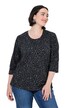 Shirt, Leomuster, Rundhalsausschnitt, 3/4-Arm