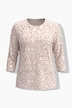 Shirt, Leomuster, Rundhalsausschnitt, 3/4-Arm
