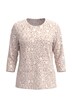 Shirt, Leomuster, Rundhalsausschnitt, 3/4-Arm