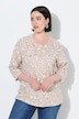 Shirt, Leomuster, Rundhalsausschnitt, 3/4-Arm