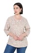 Shirt, Leomuster, Rundhalsausschnitt, 3/4-Arm