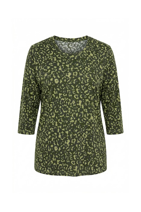 Shirt, Leomuster, Rundhalsausschnitt, 3/4-Arm
