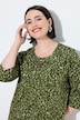 Shirt, Leomuster, Rundhalsausschnitt, 3/4-Arm