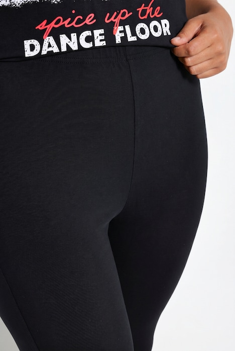 Capri-Leggings, schmale Passform, Elastikbund, Saumschlitz