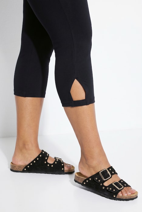 Capri-Leggings, schmale Passform, Elastikbund, Saumschlitz