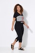 Capri-Leggings, schmale Passform, Elastikbund, Saumschlitz