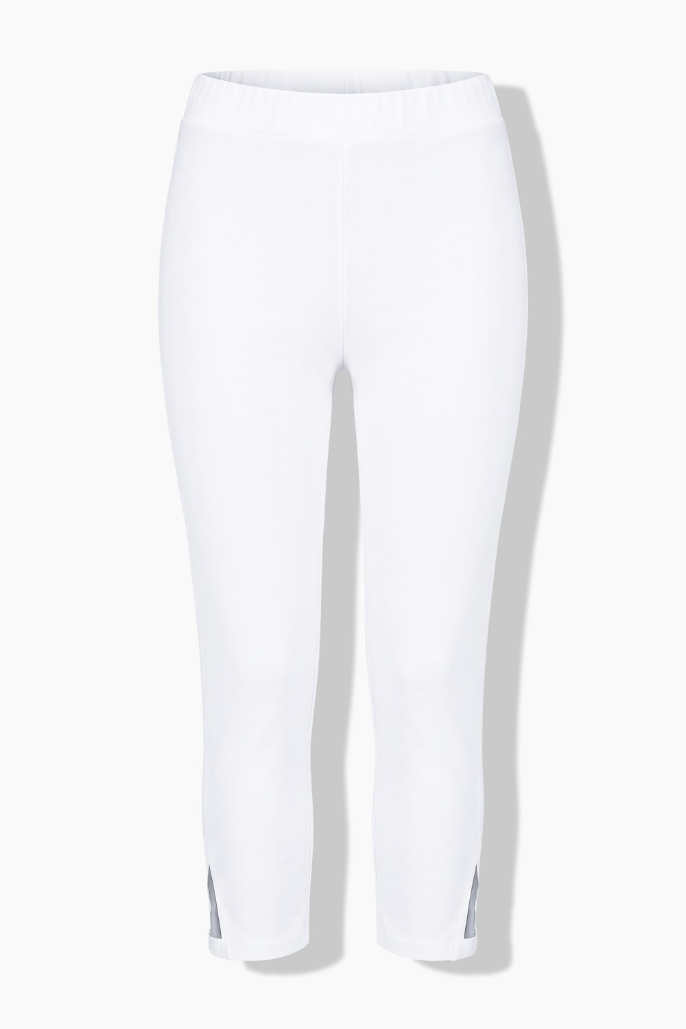Capri-Leggings, schmale Passform, Elastikbund, Saumschlitz
