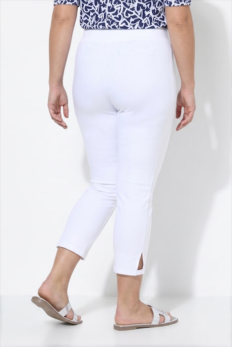 Capri-Leggings, schmale Passform, Elastikbund, Saumschlitz