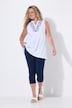 Capri-Leggings, schmale Passform, Elastikbund, Saumschlitz