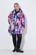 Veste réversible, imprimé/unie, capuche, fermeture éclair, manches longues