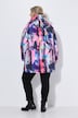 Veste réversible, imprimé/unie, capuche, fermeture éclair, manches longues