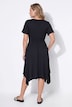 Midi-Jerseykleid, A-Linie, Zipfelsaum, Flügelärmel