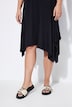Midi-Jerseykleid, A-Linie, Zipfelsaum, Flügelärmel