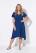 Midi-Jerseykleid, A-Linie, Zipfelsaum, Flügelärmel