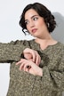 Bluse, Paisleymuster, Tunika-Ausschnitt, Langarm