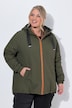 Kapuzenjacke, Zipper, Langarm, gerundeter Saum