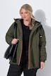 Kapuzenjacke, Zipper, Langarm, gerundeter Saum