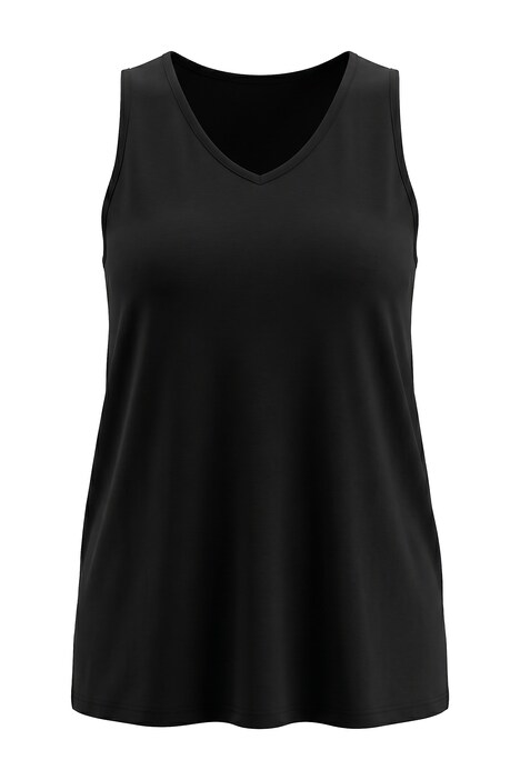 Top, A-line, V-neck, side slits