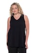 Top, A-line, V-neck, side slits