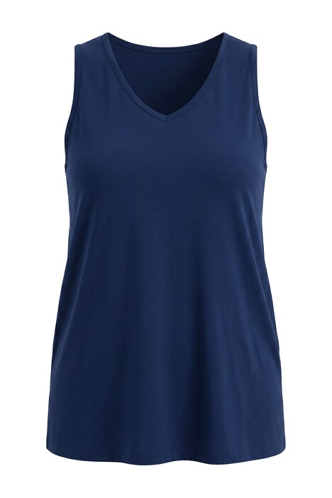 Top, A-line, V-neck, side slits