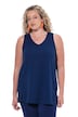 Top, A-line, V-neck, side slits