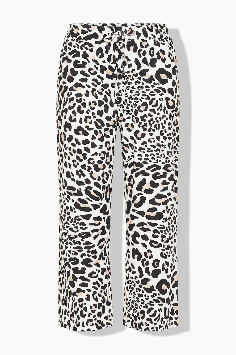 Culotte, gerades Bein, Leomuster, Elastikbund