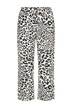 Culottes, straight leg, leopard pattern, elastic waistband
